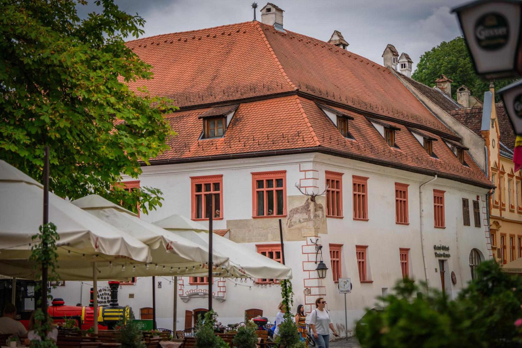 Hotel Casa Cu Cerb Sighişoara Esterno foto