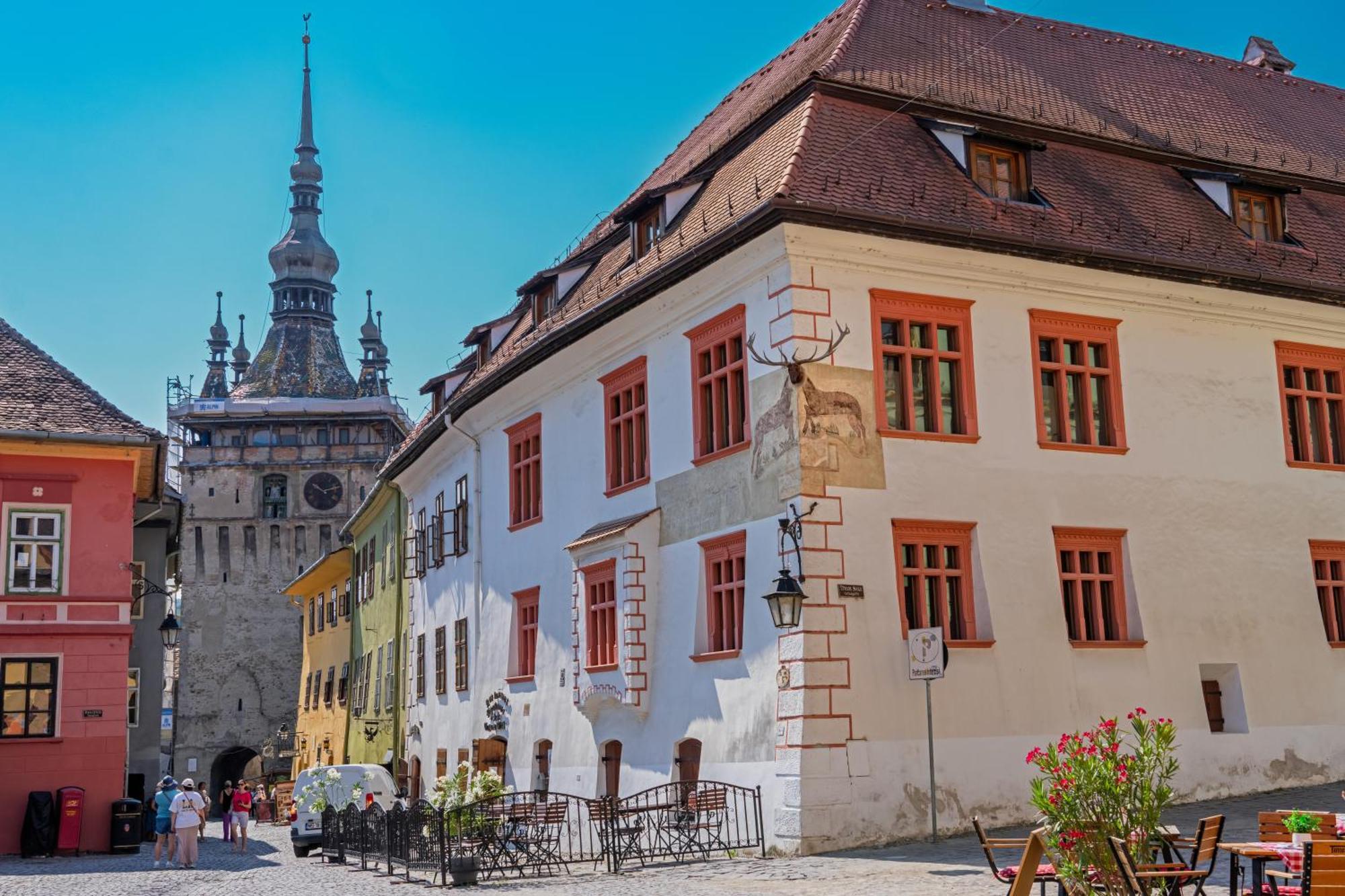 Hotel Casa Cu Cerb Sighişoara Esterno foto